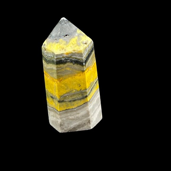 Bumblebee Jasper Pointed Natural Mineral Rock Specimen Tower Stick Formation - Picture 4 of 8